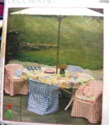 9258 MCCALLS RESIN CHAIR COVERS, TABLECLOTHS, CUSHIONS, PILLOWS PATIO PATTERN